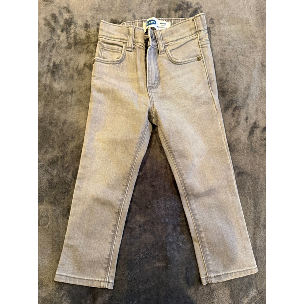Old Navy Karate Skinny Built-In Flex Max Jeans Gray Wash 2T Toddler